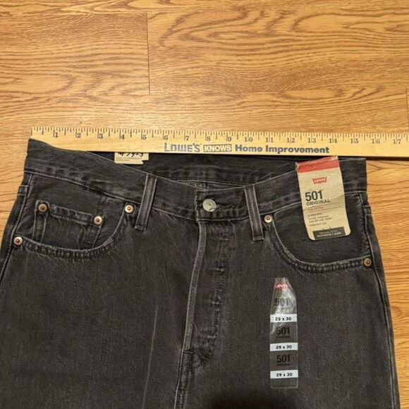 Levi's Black Straight Leg Jeans - Picture 7 of 8